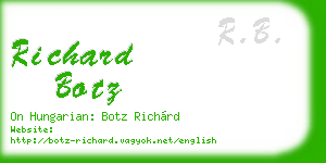 richard botz business card